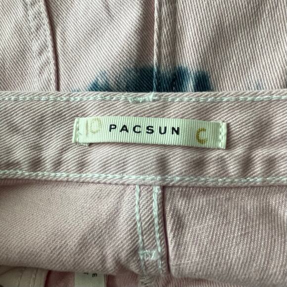 Pacsun Womens Jean Shorts 26 Ultra High Rise Vintage Short Button Fly Tie Dye - Picture 6 of 6